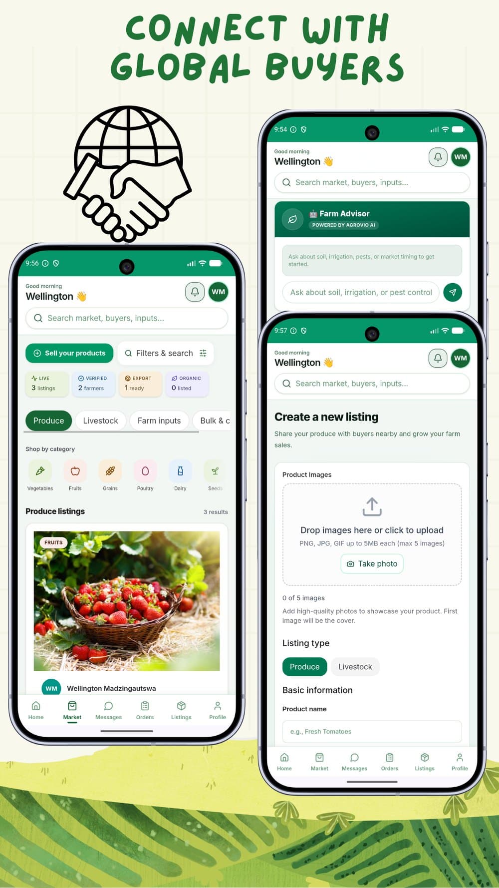 Agrovio listings — connect with global buyers