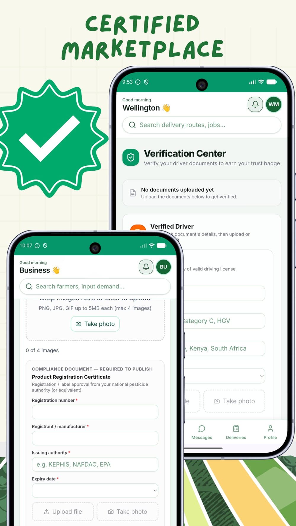Agrovio certified marketplace — verification center