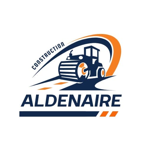 Aldenaire — Construction Road Roller Emblem — Logos design by WAYYSTAR