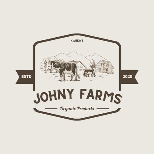 Johny Farms — Vintage Organic Farm Badge — Logos design by WAYYSTAR