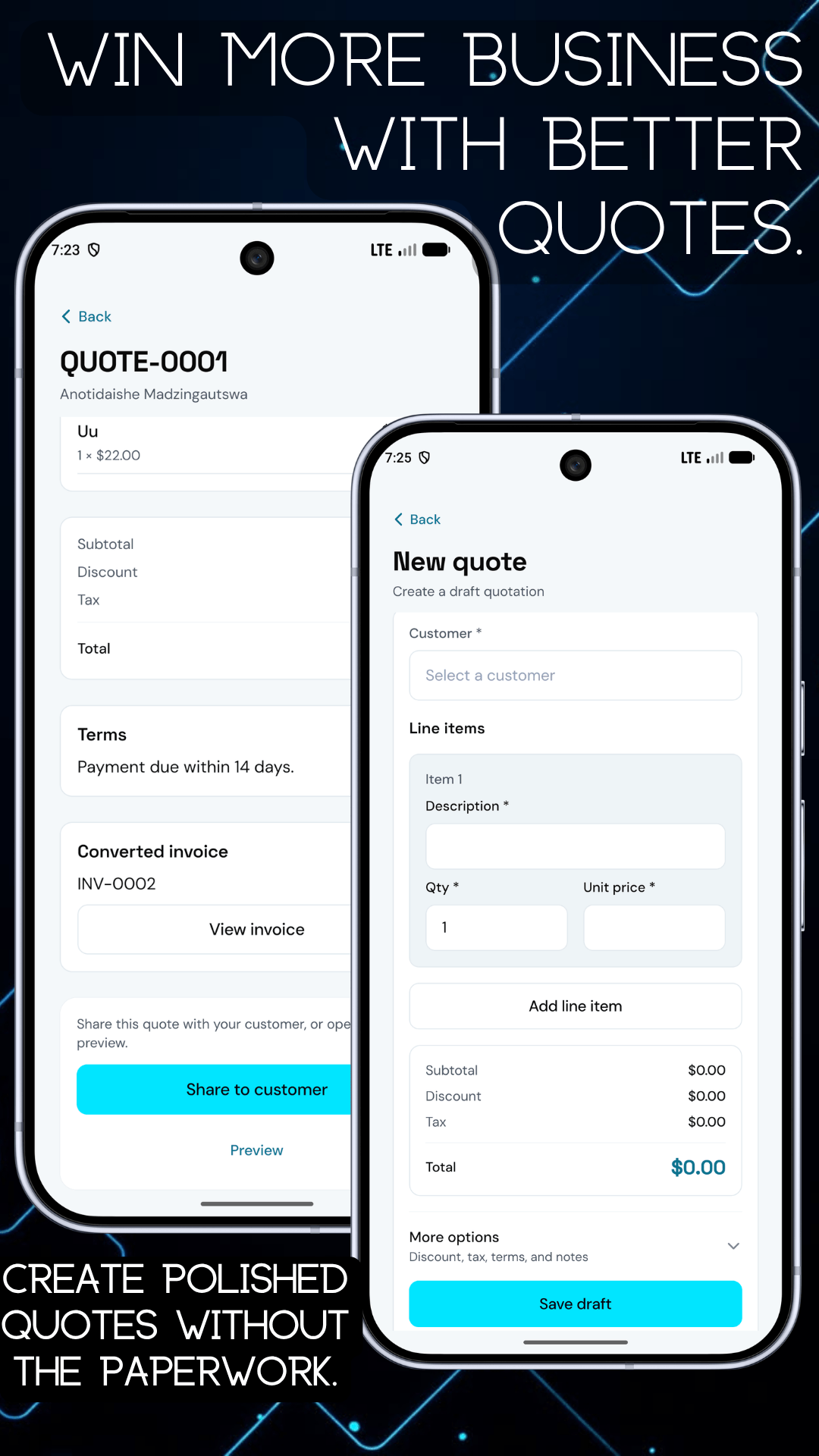 Wayybill quotes: create and share polished quotations